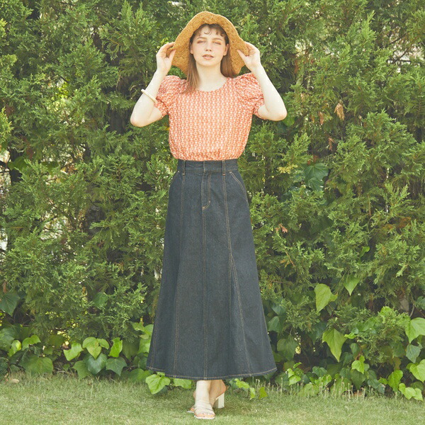 切替フレアデニムロングスカート アルシーヴ Zets Co Il