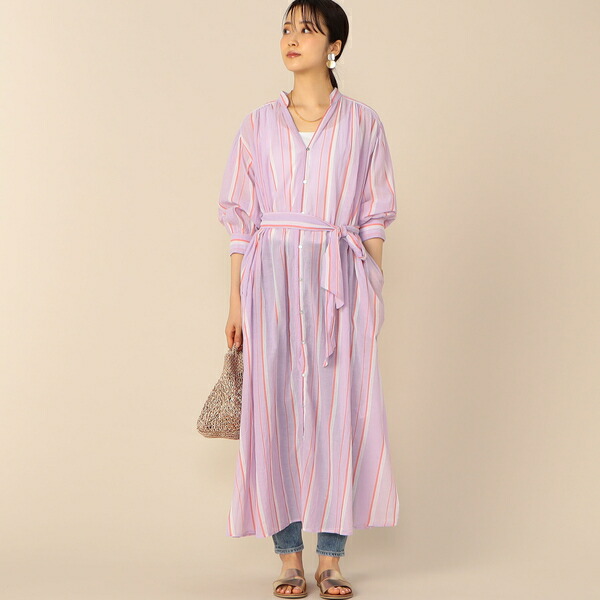 レディースファッション ワンピース ｎｅ ｑｕｉｔｔｅｚ ｐａｓ ヌキテパ ｃ ｖｏｉｌｅ ｓｔｒｉｐｅ ｇｏｗｎワンピース ノーリーズ 魅力的な Www Kisaanyard Com