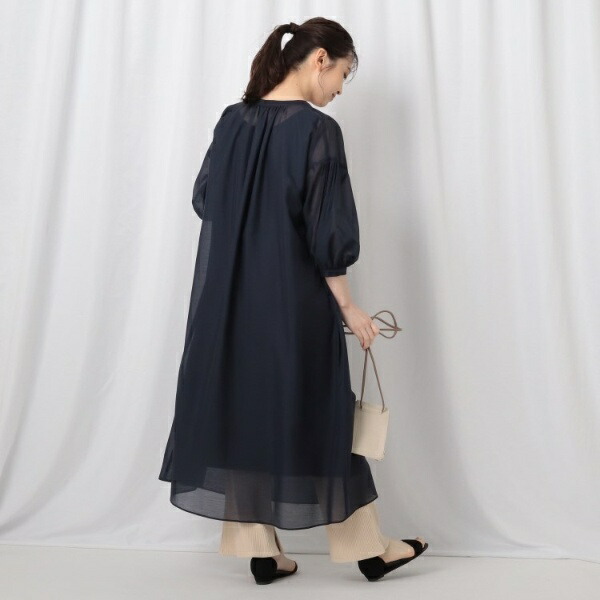 Sale ワンピース ワンピース Web先行販売洗える シアーボイルシャツワンピース リフレクト 丸井 マルイ 店