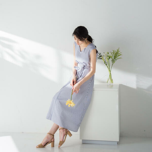 ワンピースノースリーブａラインワンピース 洗濯機で洗える ケティ 丸井 マルイ 店 ノースリーブａラインワンピース 洗濯機で洗える