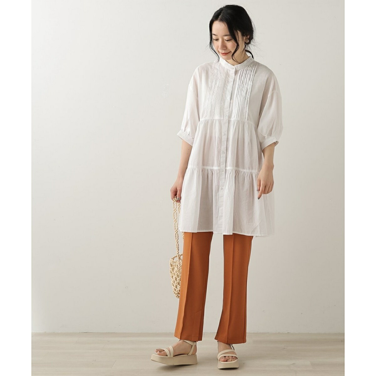 レディースファッション ワンピース Set A ピンタックティアードチュニック セミフレアピンタックパンツ レイカズン とっておきし福袋 Www Maisbeiras Com