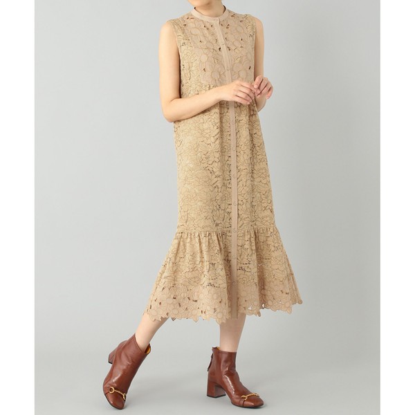 フラワーレースノースリーブワンピース グレースコンチネンタル 丸井 マルイ 店 ワンピース New フラワーレースノースリーブワンピース