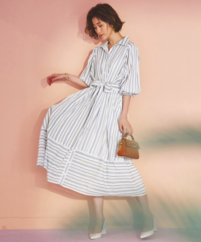 同梱可 洗えるタックフレアロングお呼ばれシャツワンピース ルイルエブティック ワンピース 洗えるタックフレアロングお呼ばれシャツワンピース ルイルエブティックレディースファッション ワンピース 品質満点高評価