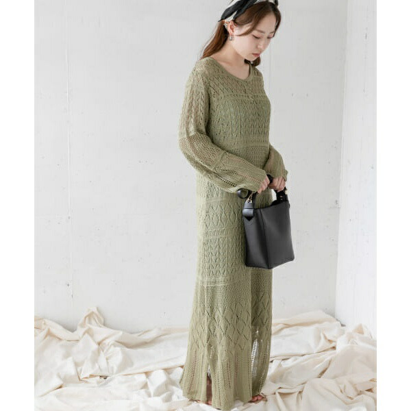 楽天市場 インナーset柄編みニットワンピース アーバンリサーチ サニーレーベル 丸井 マルイ 楽天市場店