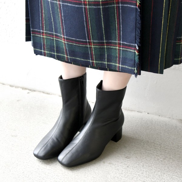 スクエアトゥ ヒール ショートブーツ シップス エニィ Oswegocountybusiness Com