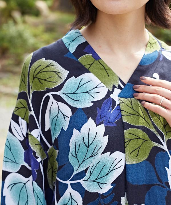 カヤ りんどう着物風ワンピース チャイハネ Doorsinmotioninc Com