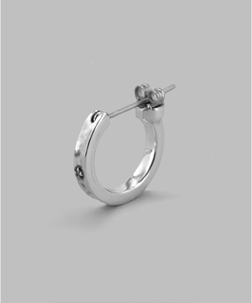 LH for Gift クロッシングピアス/ELツチメフープ/合成ダイヤモンド/シルバー925/ライオンハート(LION HEART)