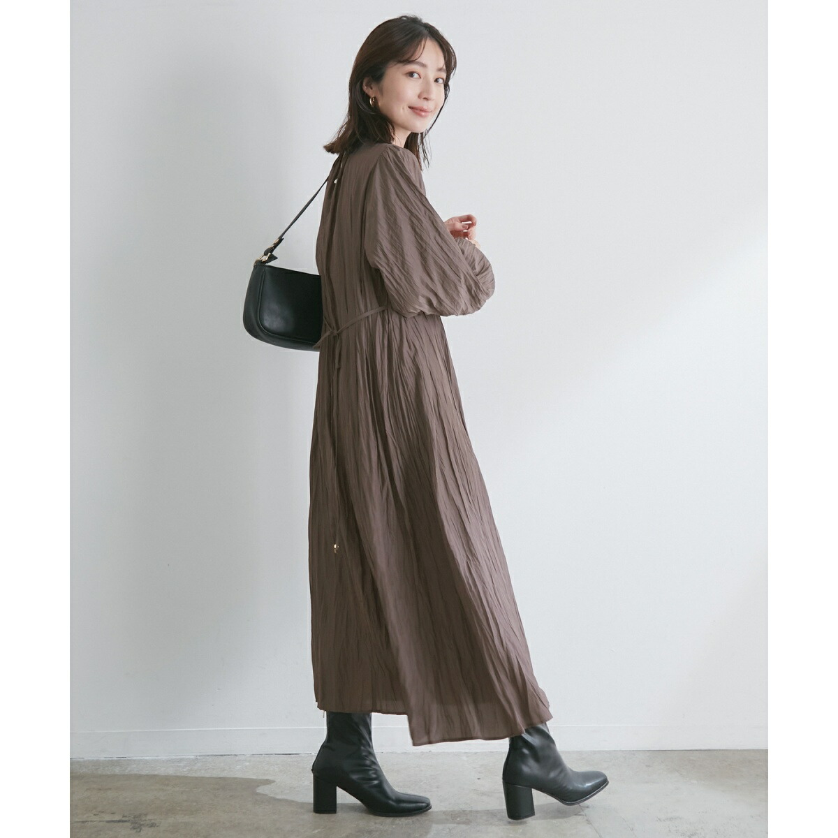 花柄 無地の2パターン シャーリングプリントアソートワッシャーワンピース ビス Lojascarrossel Com Br