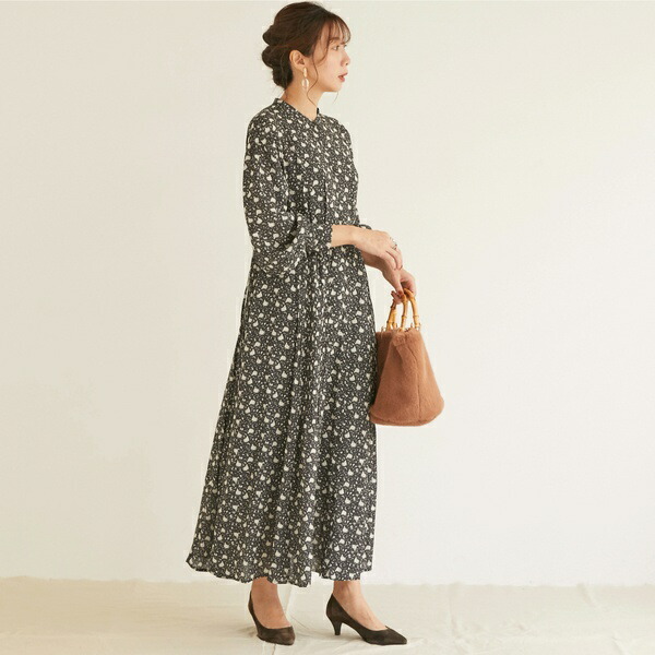 単色花ウエストプリーツワンピース ドゥ アルシーヴ Lojascarrossel Com Br