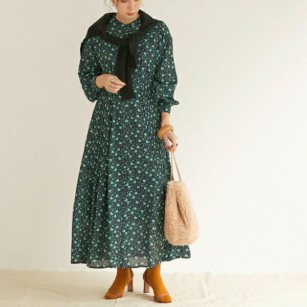 単色花ウエストプリーツワンピース ドゥ アルシーヴ Lojascarrossel Com Br