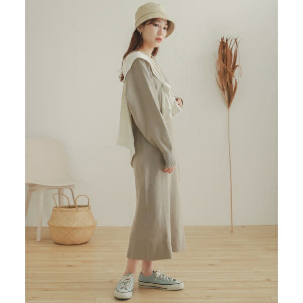 ウエストマークニットワンピース センスオブプレイスバイアーバンリサーチ Deerfieldtwpportage Com