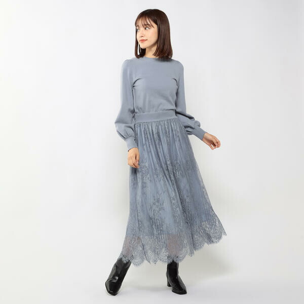 レースプリーツニットワンピース ミッシュマッシュ Mybluehotel Com Br