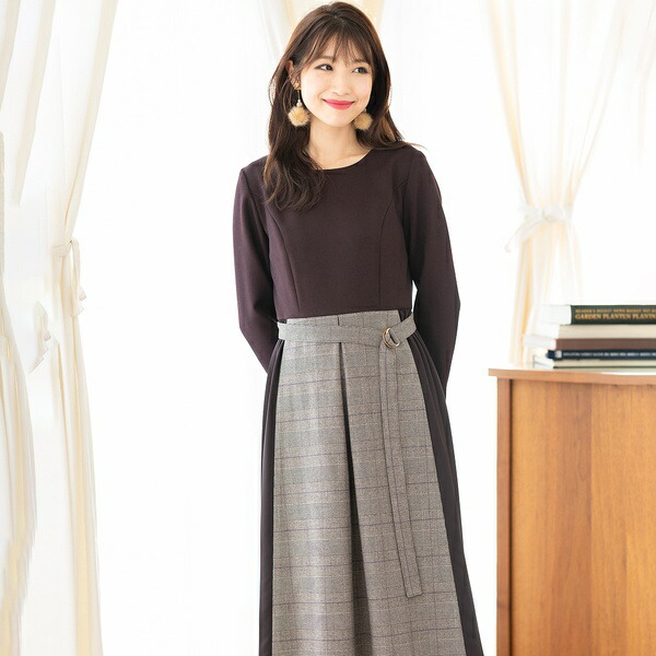 サイドプリーツ切替ワンピース ローズティアラ Deerfieldtwpportage Com