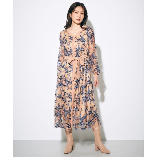 フラワー刺繍フレアワンピース グレースコンチネンタル Deerfieldtwpportage Com