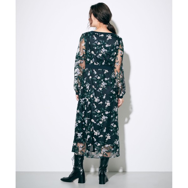 フラワー刺繍フレアワンピース グレースコンチネンタル Deerfieldtwpportage Com