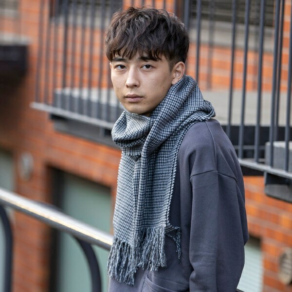 アクリルチェックマフラー