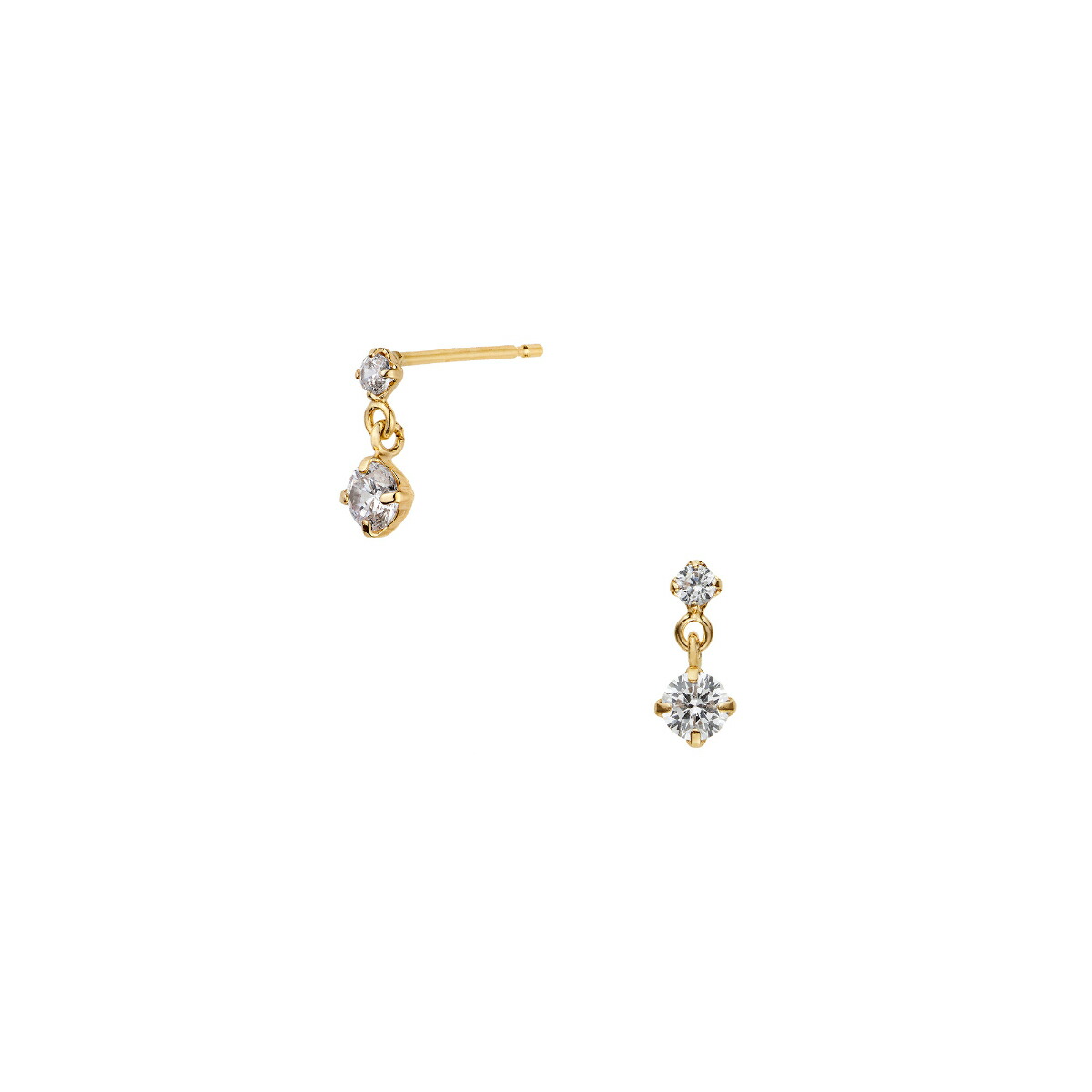 楽天市場】K10イエローゴールド 淡水パールピアス／ ヴイエー ヴァン