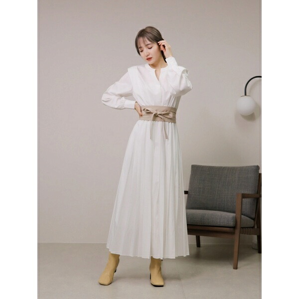 サッシュベルトプリーツシャツワンピース/レディメイド(LADYMADE)|丸井(マルイ)店