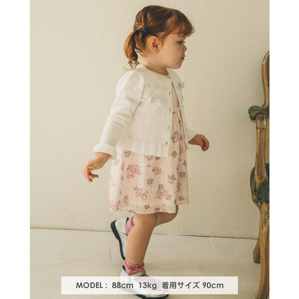 市場 ブーケ フラワー ワンピース フリル リボン プリント