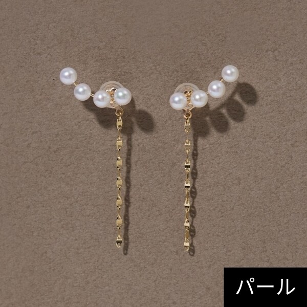 【K10】淡水パールチェーンピアス／ジュピター（JUPITER）｜丸井（マルイ）店