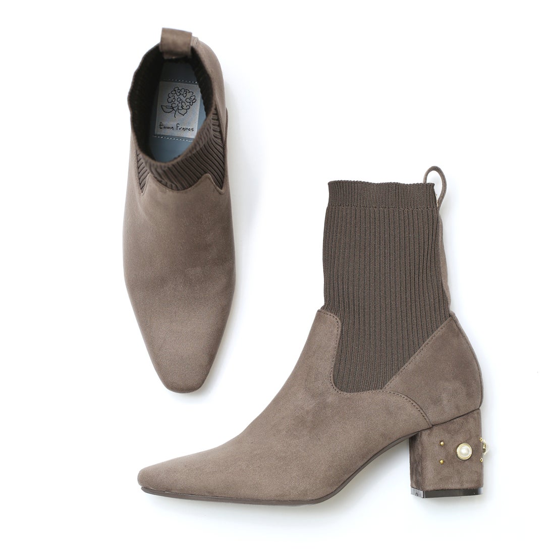 パールヒール ニット ブーツ／エマフランシス（Emma Francis）