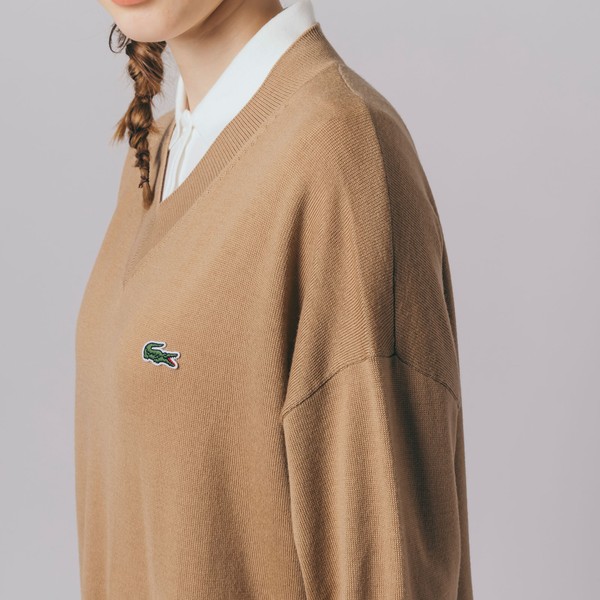 特別セーフ ウォッシャブルウールＶネックニットセーター ラコステ LACOSTE fucoa.cl