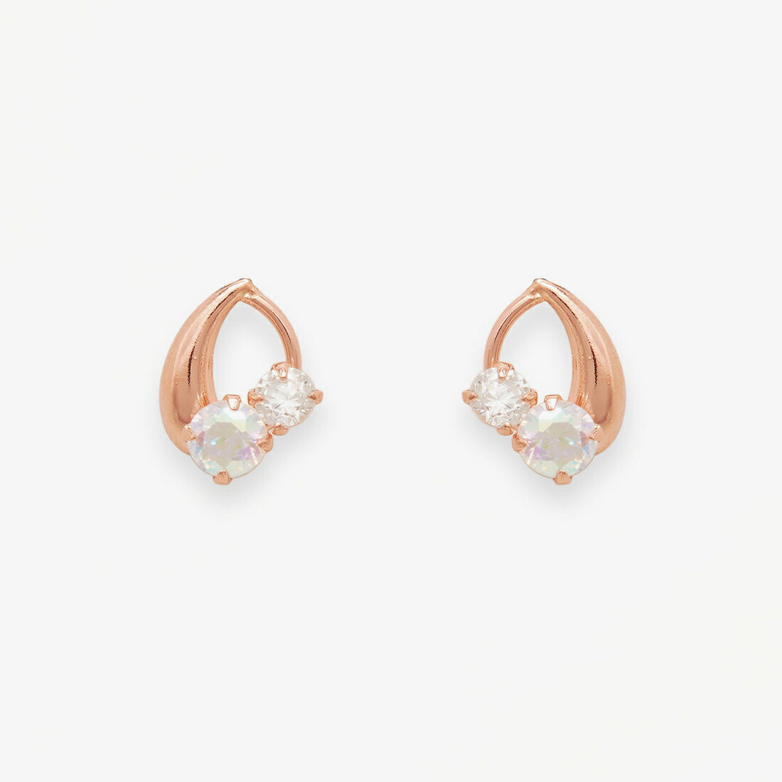 K10 ピンクゴールド キュービックジルコニア しずく ピアス／ブルーム（BLOOM）