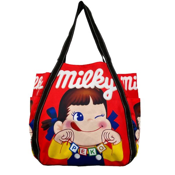 楽天市場】ペコちゃん トートバッグ バルーントート 不二家 ペコ
