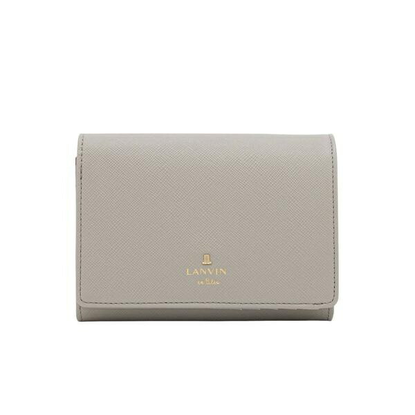 リュクサンブール色つや 二つ折り被せ金入れ／ランバン オン 青碧（LANVIN en Bleu）