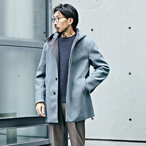 MEN'S MELROSE メンズ メルローズ ウール コート キャメル