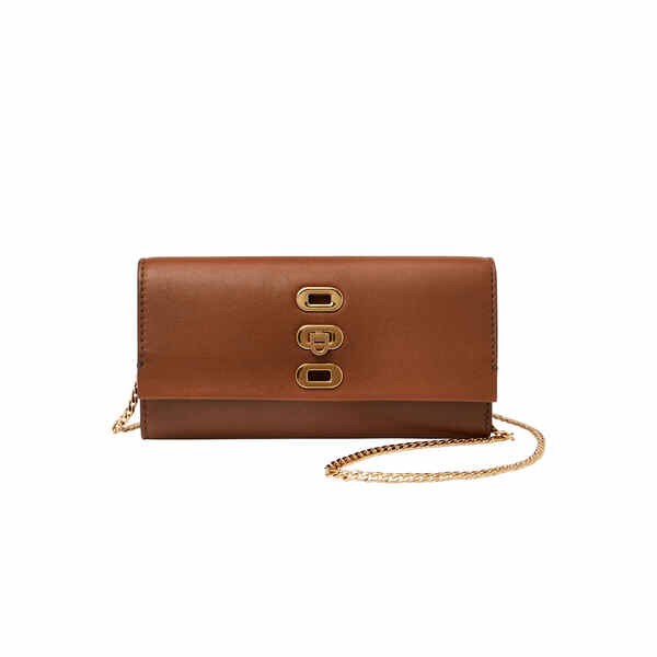 フォッシル 紐付き財布 レディース レザー ブラウン スマホ収納可 ZB1883200／フォッシル（FOSSIL）