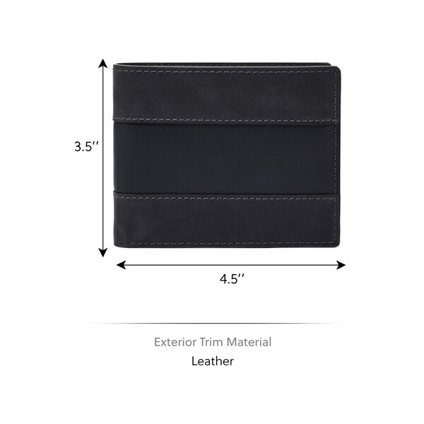 フォッシル 二つ折り財布 メンズ レザー ネイビー ML4397406／フォッシル（FOSSIL）