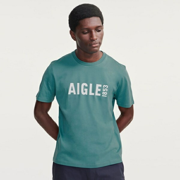 ロゴプリントストレッチプルオーバー／エーグル（AIGLE）