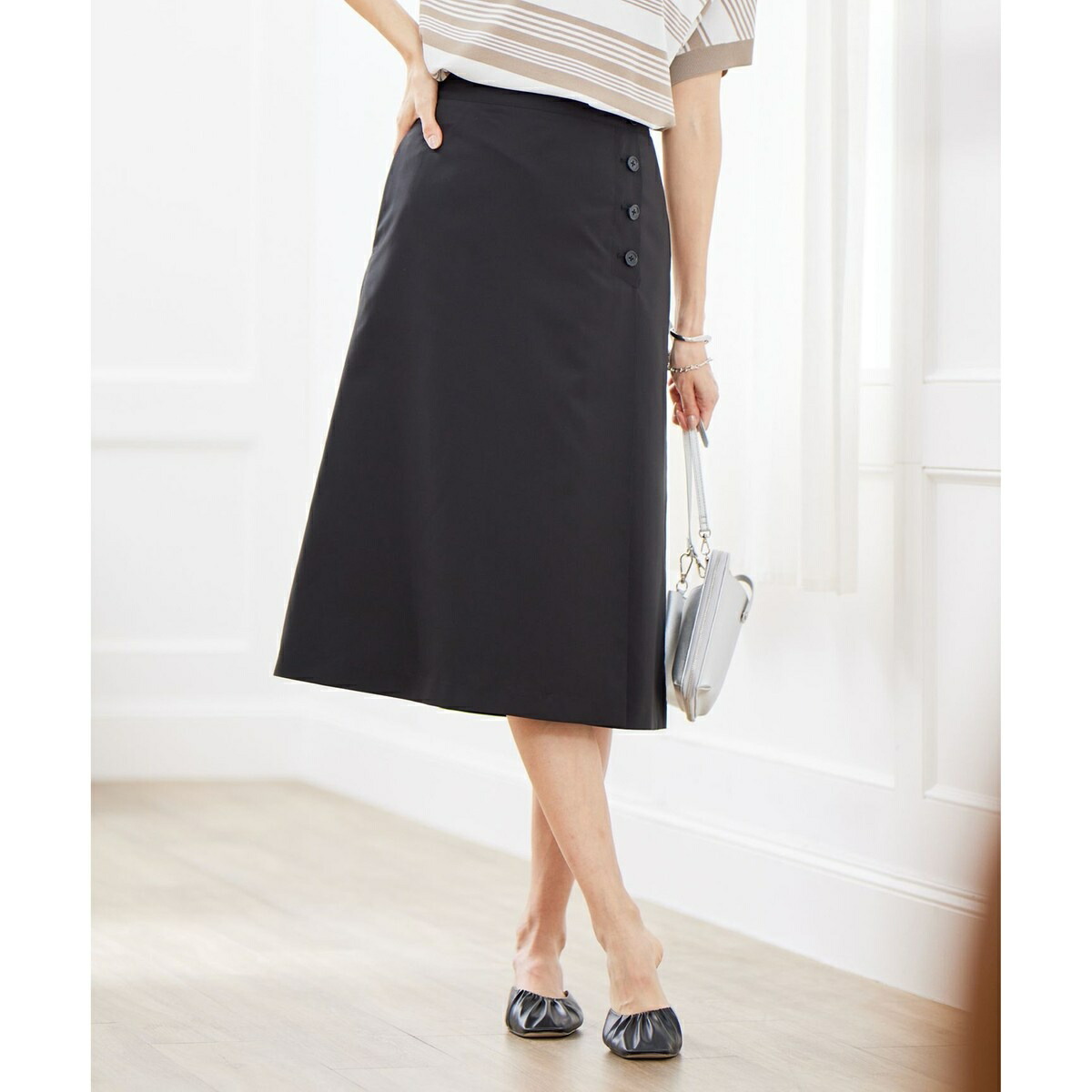 パトリツィア ペペ スカート ボトムス レディース Midi skirts Light grey-