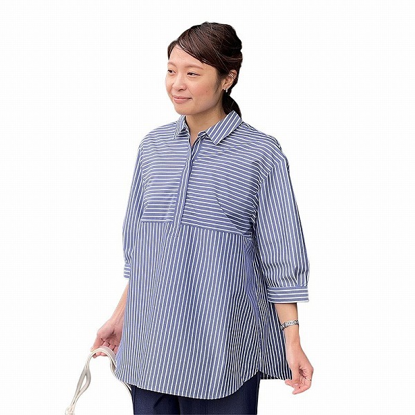 【fleur】【Ｌ〜５Ｌ】カットジャガード 切替え ブラウス fleur by mint breeze ブラウス シャツ 「L〜5L 大きいサイズ