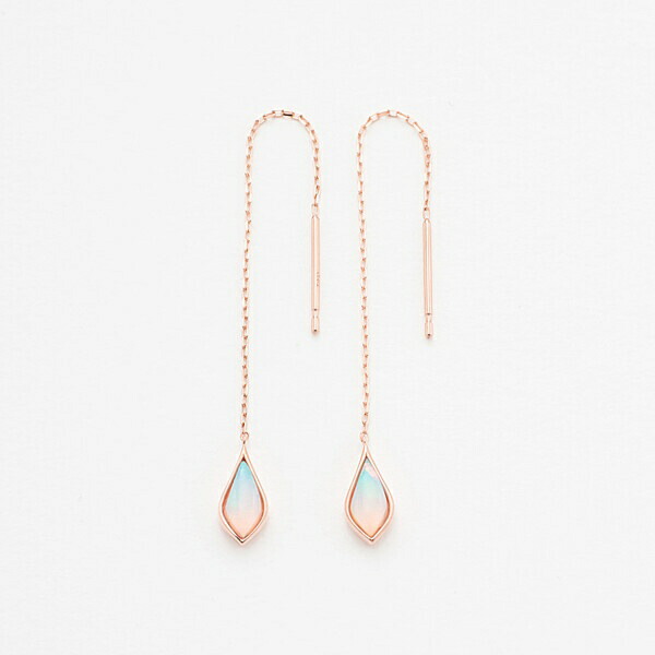 【WEB限定】10月誕生石 K10 ピンクゴールド オパール アメリカン ピアス／エステール（ESTELLE）
