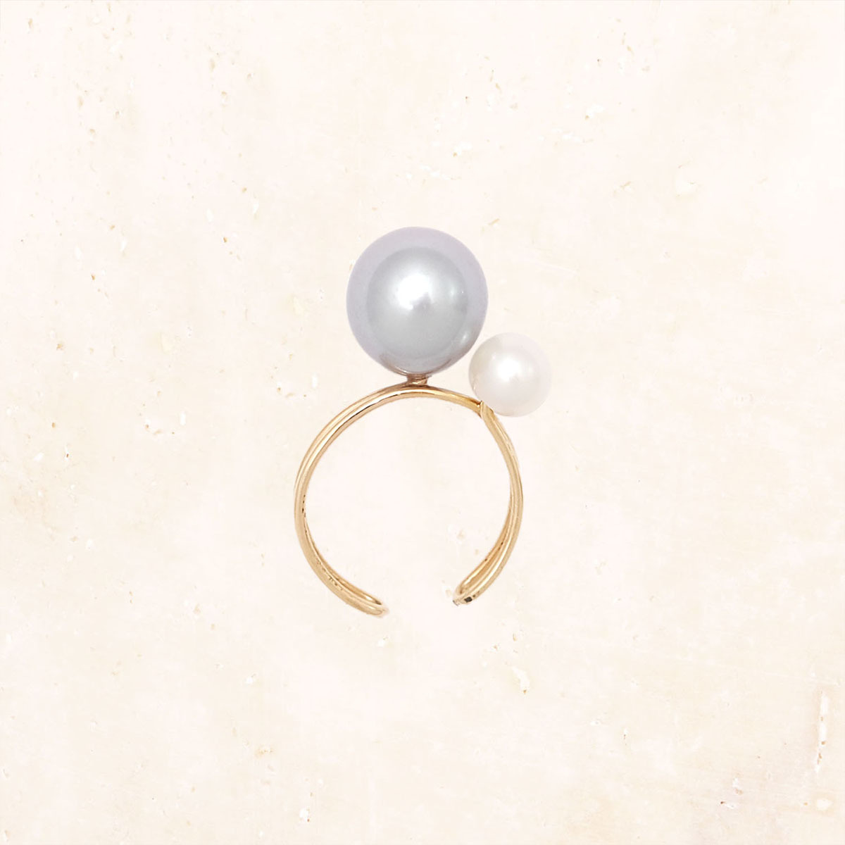 K10 ツインパールイヤーカフ／ナチュラリジュエリ（NATURALI JEWELRY）