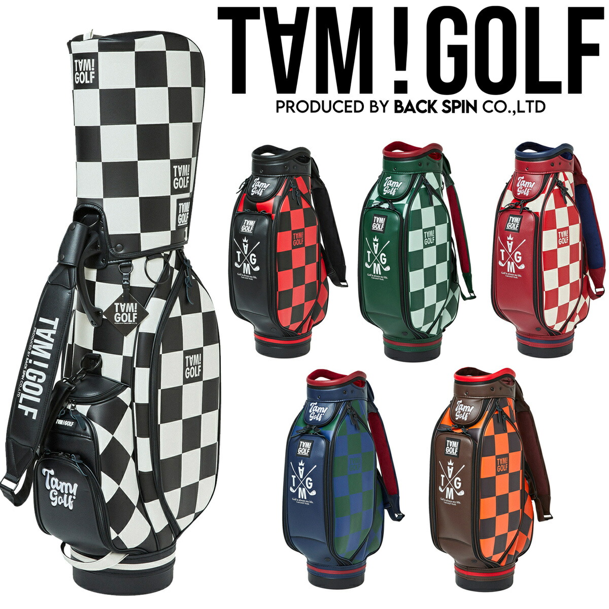 【TAM!GOLF】CHECKER CART TYPE CADDIE BAG／タムゴルフ（TAM！GOLF）
