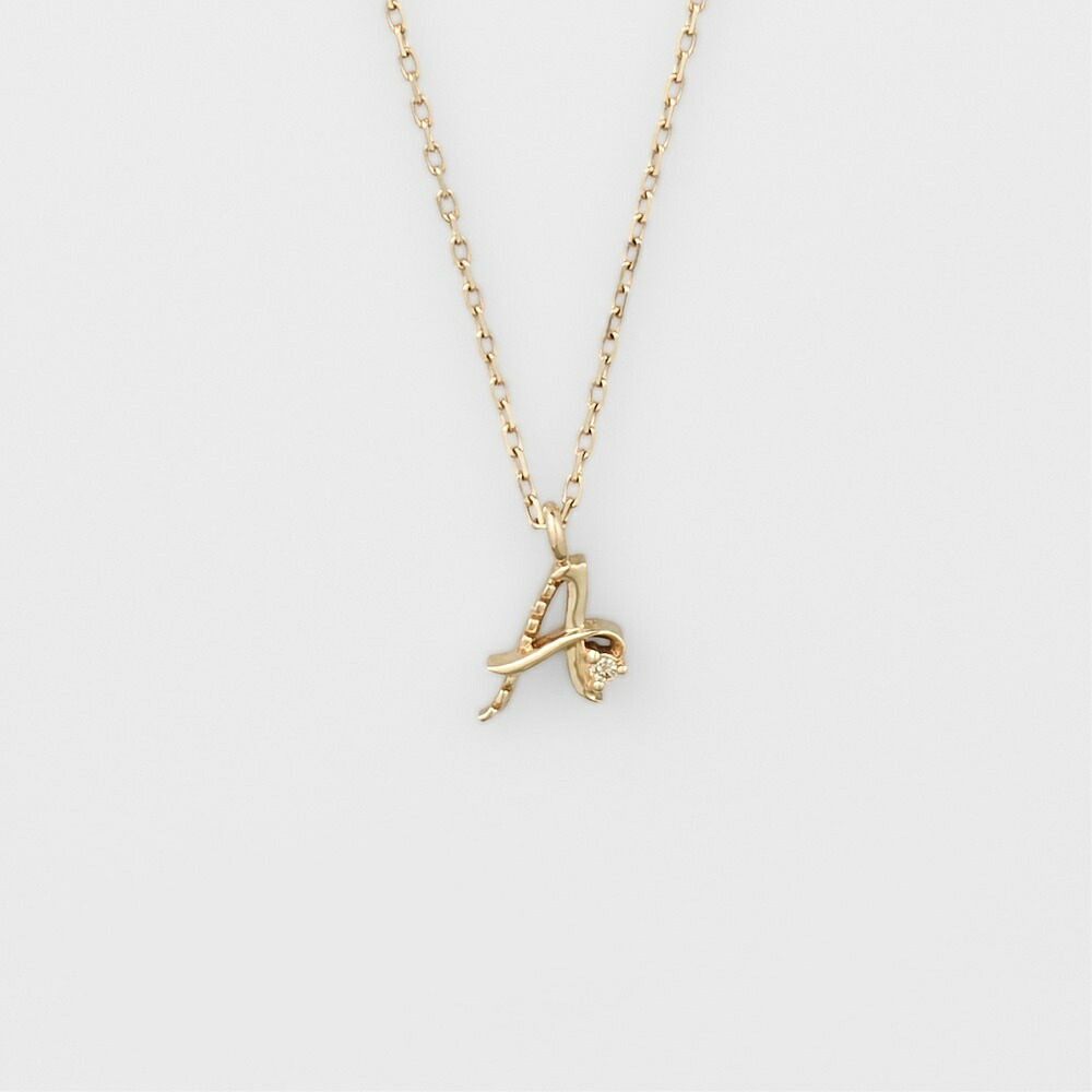 《WEB限定》イニシャルA／K10ダイヤモンドネックレス／アガット（agete）