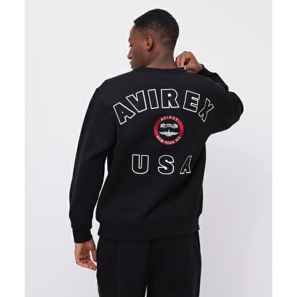 VARSITY LOGO CREW NECK SWEAT ／バーシティ ロゴ クルーネック スウェ／アヴィレックス（AVIREX）