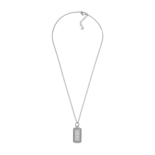 Diesel Dx1521 Jewel ステンレススチール ネックレス DX1521 JEWEL Stainless steel charm chain necklace｜シルバー