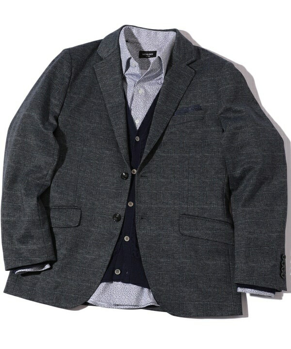 【ACTIVE TAILOR】エクストラTRジャージヘリンボーンプリントテーラードジャケット＜セット／メンズビギ（MEN'S BIGI）
