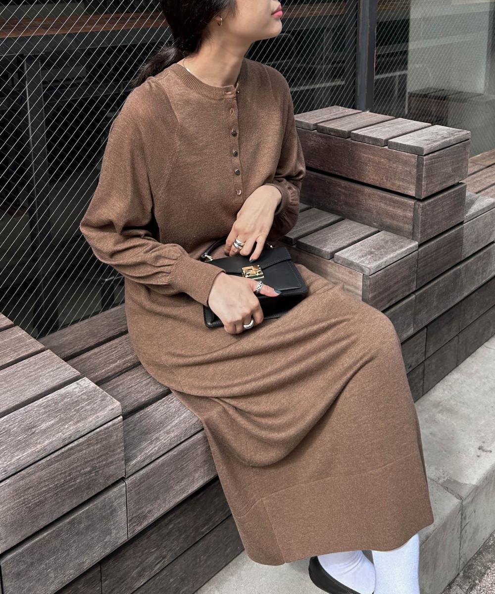 美品　オードリーアンドジョンワッド リネン ワンピース ロングカーディガン audrey and john wad（オードリーアンドジョンワッド）の