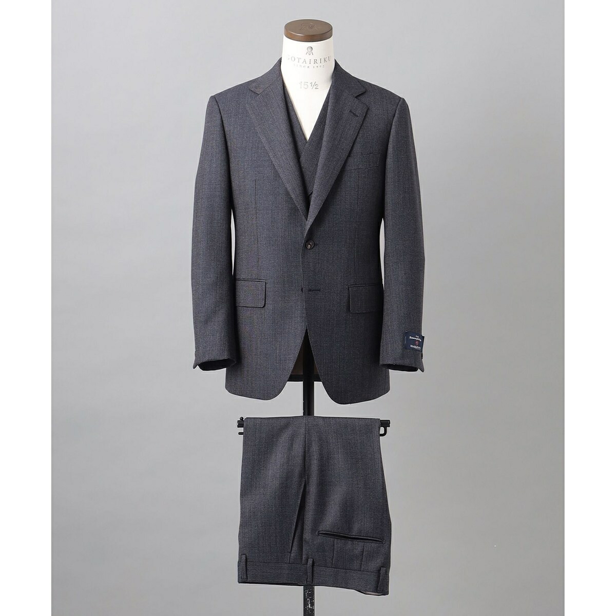 【Ermenegildo Zegna】ISLAND FLEECE 3天下太平背広／五大陸（gotairiku）