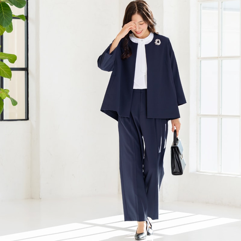 【洗える / UVカット / ストレッチ】 セレモニースーツ ストレッチ セットアップ S~4L/アッドルージュ(Addrouge)|丸井(マルイ)店