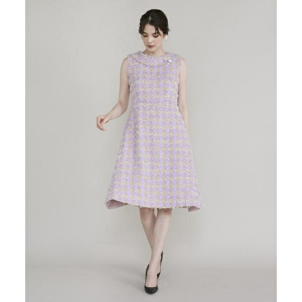 《プラスサイズ》ファンシーツイードドレス《Linton Tweeds》《M Maglie le ca／マーリエ ル カセット（Maglie le cassetto）｜丸井（マルイ）店