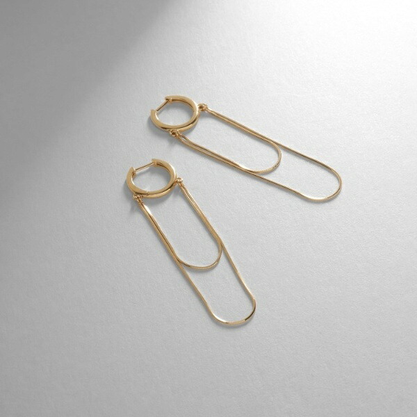 K10コンパクトドレープ中折れ フープピアス／ココシュニック（COCOSHNIK）｜丸井（マルイ）店