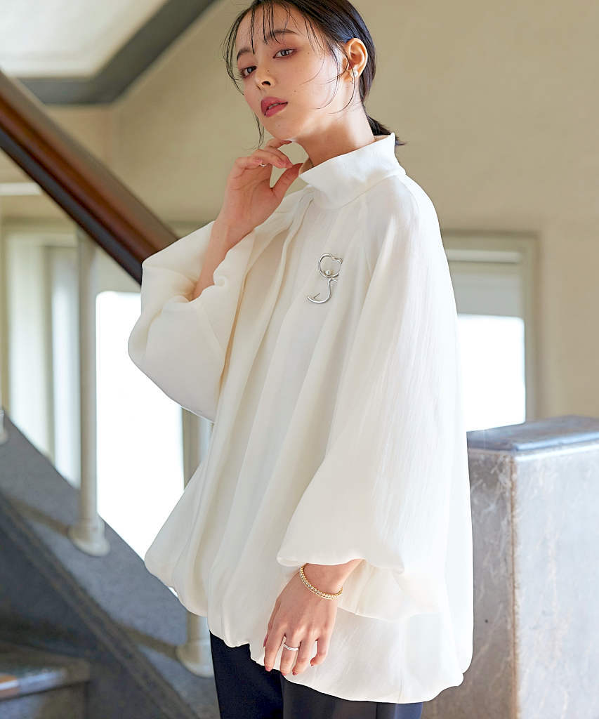 【S～3L】ボリュームブラウス＆シークレットゴム・スリムテーパードパンツ（ボウタイ付）／ルイルエブティック（RUIRUE BOUTIQUE）｜丸井（マルイ）店 9,107円
