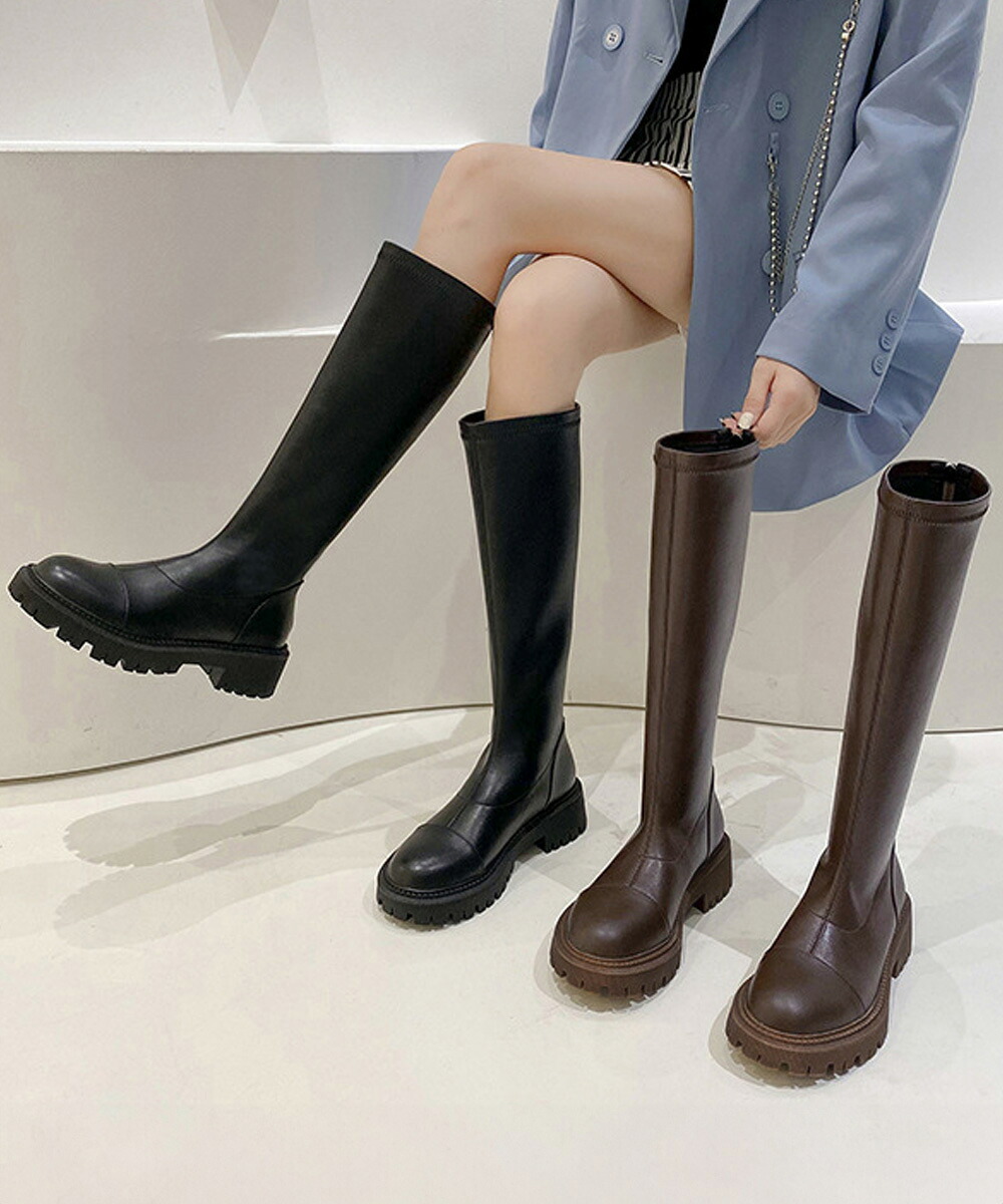 ロングブーツ 厚底ブーツ ニーハイブーツ／ミニミニストア（miniministore）