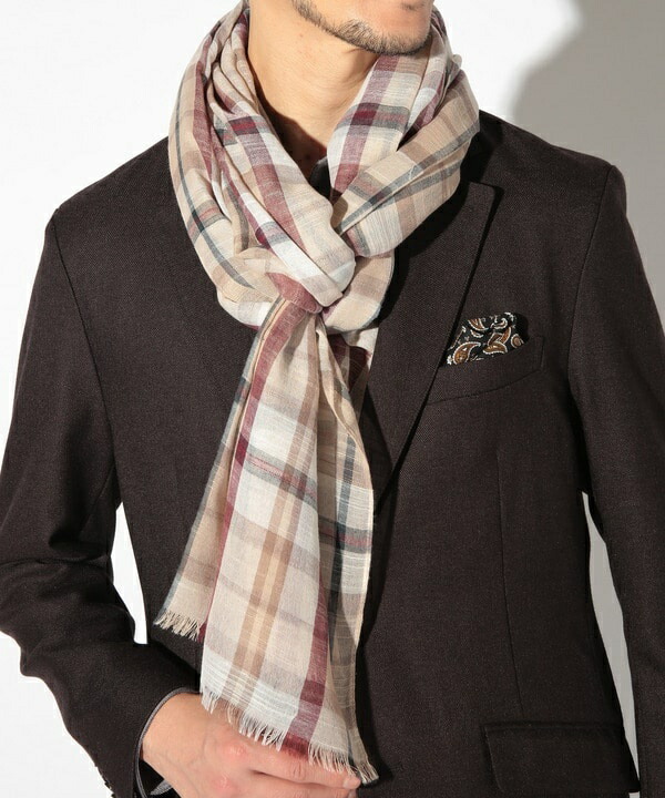 楽天市場】カシミヤ混チェックマフラー／ユニオンステーション（UNION